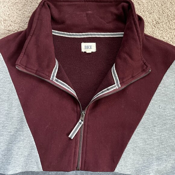 BKE Womens Unisex Vintage Inspired 90s Colorblock L Pullover Quarter Zip Anorak - Picture 2 of 7